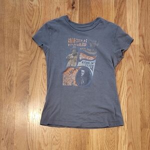 MT Gray Orange Graphic T-Shirt
